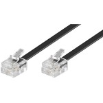 cablu telefon rj11 tata rj11 tata, 15m, negru goobay cablu telefon rj11 tata rj11 tata, 15m, negru goobay