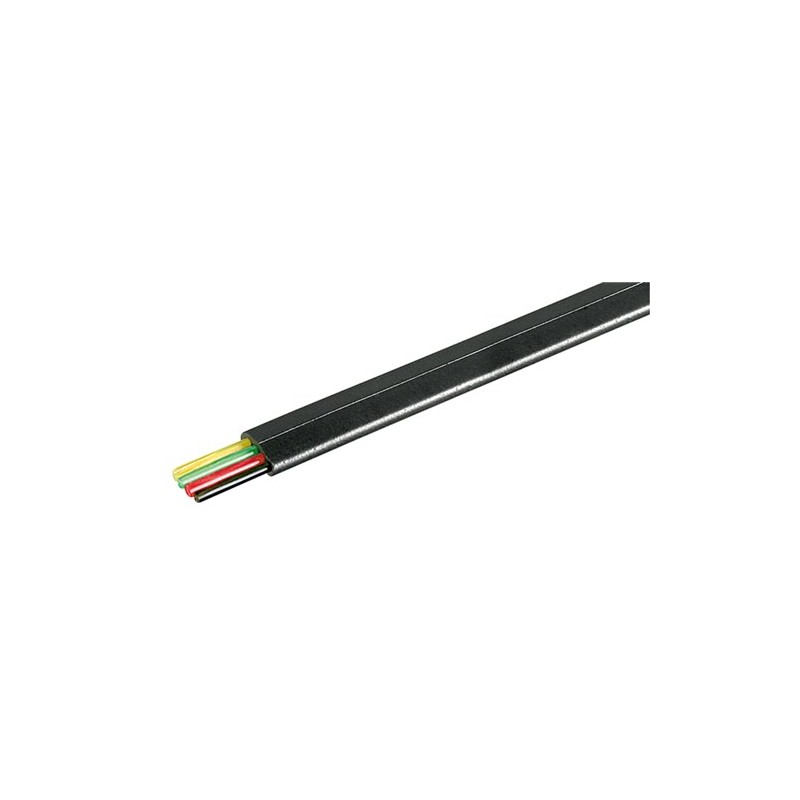 cablu telefon plat 4 fire rola 100 m, negru well