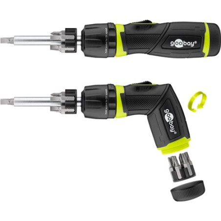 set surubelnita cu clichet goobay cu 12 biti