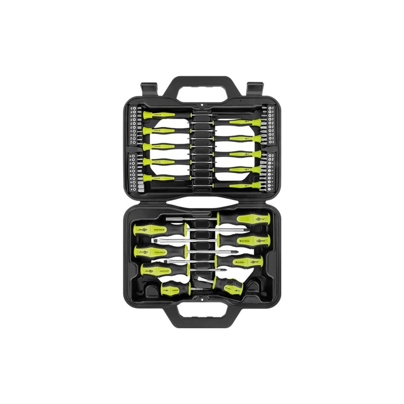 set surubelnite goobay 58 piese in carcasa plastic