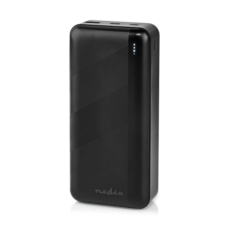 acumulator extern powerbank nedis, 30000mah, 1x usb-a, 1x usb-c, pd 20w, negru acumulator extern powerbank nedis, 30000mah, 1x usb-a, 1x usb-c, pd 20w, negru
