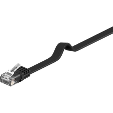 cablu utp goobay, cat6, patch cord, 10m, negru