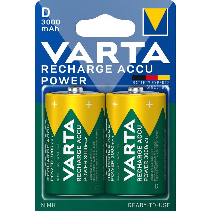 acumulator r20 (d) 3000mah ready2use 2 buc/blister 56720 varta