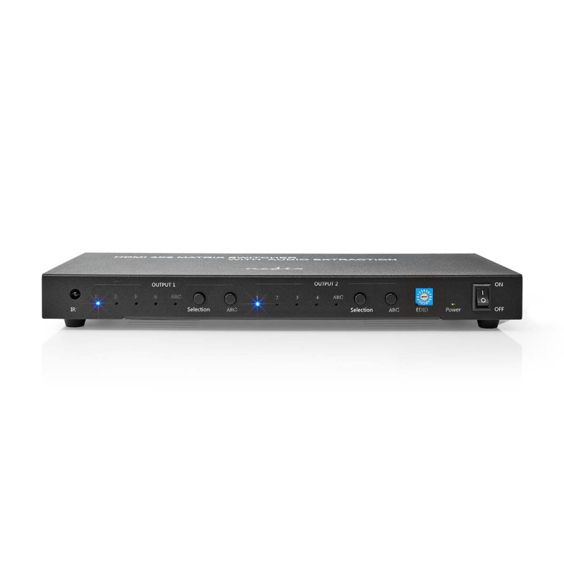 switch matrix hdmi, intrari 4x hdmi, iesiri 2x hdmi, 2x toslink, 4k60hz, nedis switch matrix hdmi, intrari 4x hdmi, iesiri 2x hdmi, 2x toslink, 4k60hz, nedis