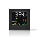 statie meteo nedis, senzor wireless, ceas cu alarma, prognoza meteo, negru/alb