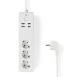 prelungitor smart wifi nedis, 3 prize, 4x usb, 1.8m, 16a prelungitor smart wifi nedis, 3 prize, 4x usb, 1.8m, 16a