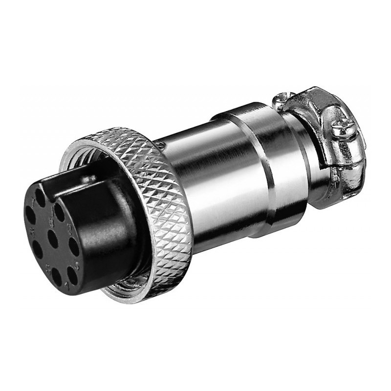 mufa xlr 8 pini mama cu surub, set 10 bucati, goobay