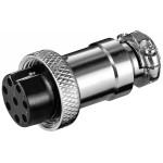 mufa xlr 8 pini mama cu surub, set 10 bucati, goobay