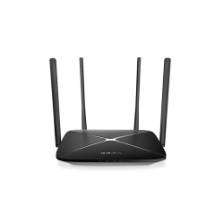 router wireless gigabit dual band ac1200 4 antene fixe, mercusys