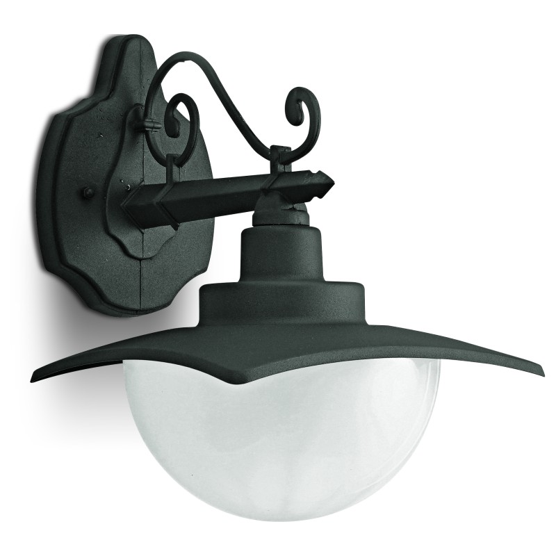 aplica perete exterior well siena e27 60w ip44 gri inchis