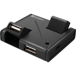 hub usb 2.0 sandberg 133-67, 4 porturi, negru