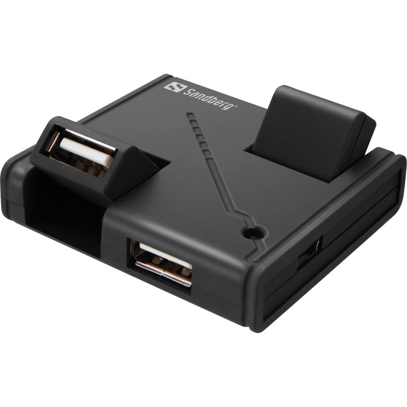 hub usb 2.0 sandberg 133-67, 4 porturi, negru
