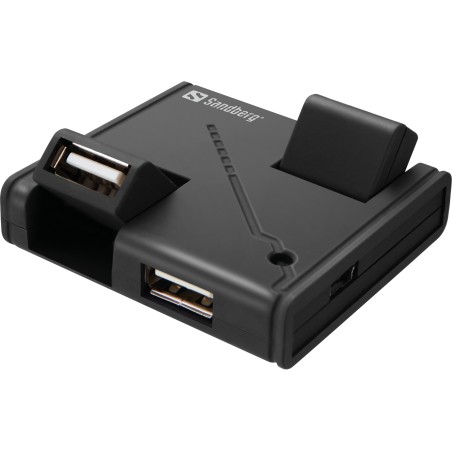 hub usb 2.0 sandberg 133-67, 4 porturi, negru