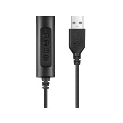 adaptor audio usb pentru casti 3.5mm sandberg 134-17, 1.5m, negru