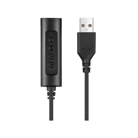 adaptor audio usb pentru casti 3.5mm sandberg 134-17, 1.5m, negru