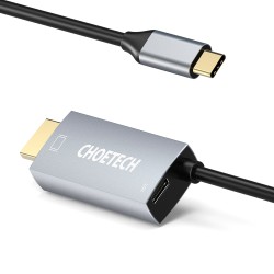 cablu usb-c - hdmi choetech xch-m180, pd 60w, 1.8m, negru