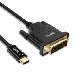 cablu usb-c - dvi choetech xcd-0018, 1.8m, negru