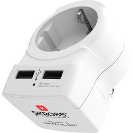 adaptor priza skross 1.500281 shuko - us cu 2x usb