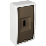 tablou electric solera arelos 8209pf, 4 module, aparent, ip40, 165x300x95 mm, plastic, usa fumurie, cutie alba