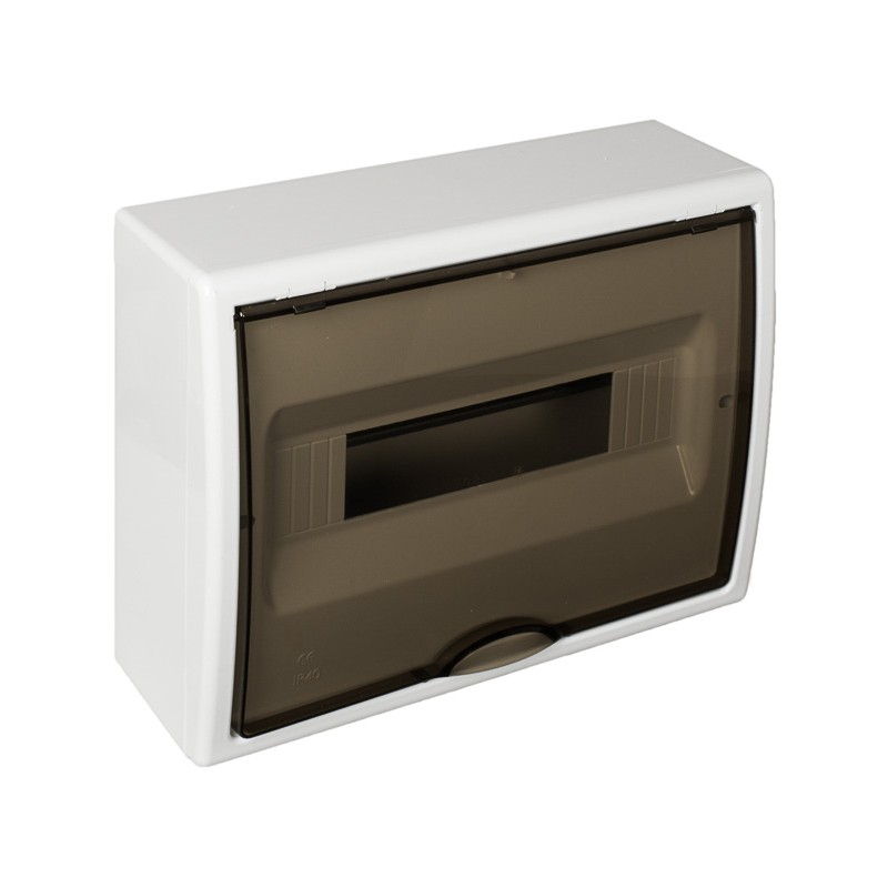 tablou electric solera arelos 8703pf, 12 module, aparent, ip40, 247x302x104 mm, plastic, usa fumurie, cutie alba