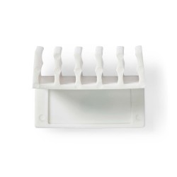 organizator de cabluri, 5 sloturi, max 7.1mm, set 2 bucati, alb, nedis