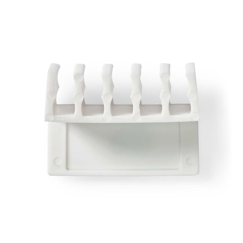 organizator de cabluri, 5 sloturi, max 7.1mm, set 2 bucati, alb, nedis organizator de cabluri, 5 sloturi, max 7.1mm, set 2 bucati, alb, nedis
