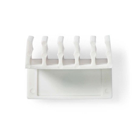 organizator de cabluri, 5 sloturi, max 7.1mm, set 2 bucati, alb, nedis
