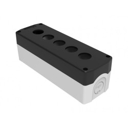 cutie plastic pentru 5 butoane bemis bt3-5000-0006, ip66, negru