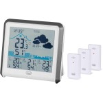 statie meteo interior/exterior, 3 senzori externi, alb-gri, trevi