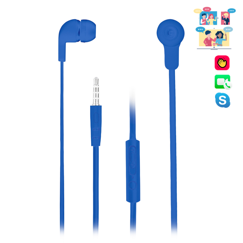 casti in-ear cu fir, cross skip blue albastru, ngs