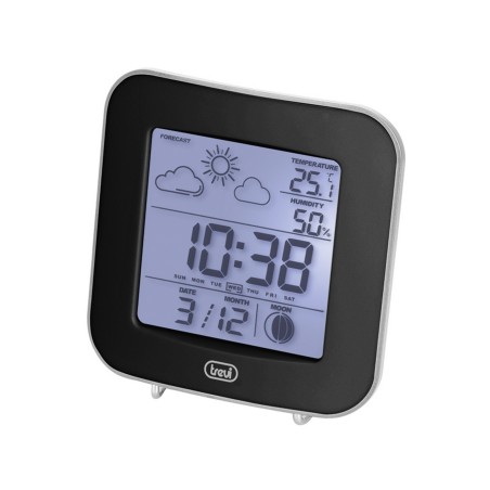 statie meteo cu ceas me3106, negru, trevi
