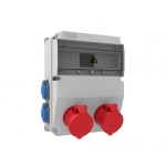 tablou electric bemis bd6-2234-4020, aparent, ip44, 324x244x138 mm, abs, gri, sina automata, 4 prize 1/16a 220v, 2 prize 5/32a 3