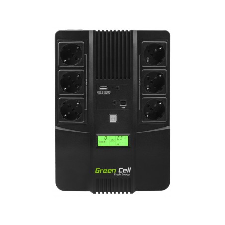 ups line interactiv 600va/360w, afisaj lcd, ups06 aio greencell