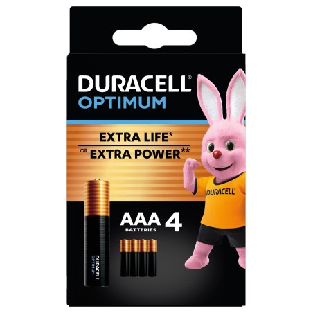 baterie alcalina duracell optimum r3 (aaa) 4 buc/blister