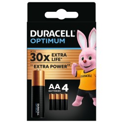 baterie alcalina duracell optimum r6 (aa) 4 buc/blister