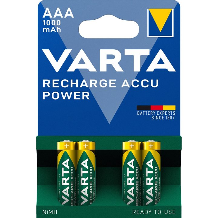 acumulator reincarcabil, preincarcat aaa 1000mah 4buc/blister, varta