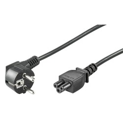 cablu alimentare laptop schuko tata 90 grade - iec320-c5 mama negru 1.8m vde