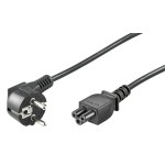cablu alimentare laptop schuko tata 90 grade - iec320-c5 mama negru 1.8m vde
