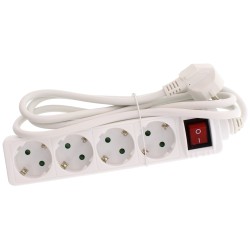 prelungitor 4 prize 1.5m cu intrerupator, cablu 3x1.5mmp, well