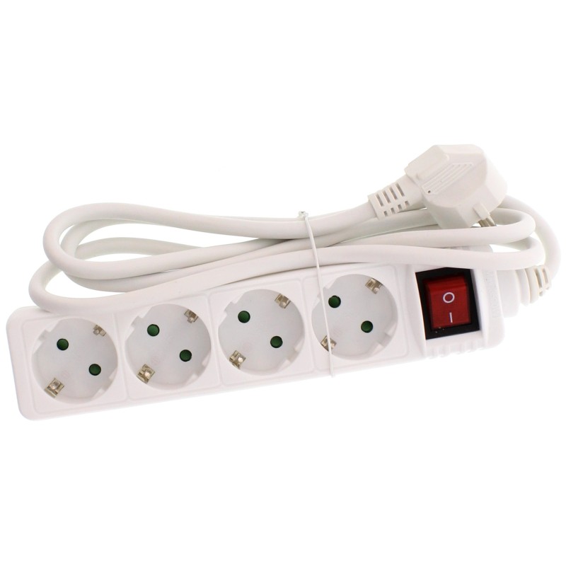 prelungitor 4 prize 1.5m cu intrerupator, cablu 3x1.5mmp, well