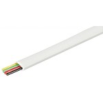 cablu telefon plat 4 fire, rola 100 m, alb, 100% cu, well