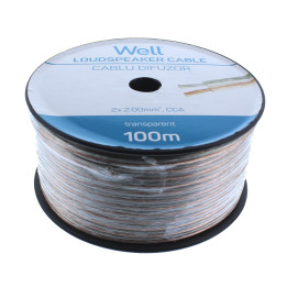 cablu difuzor transparent 2x2.00mmp, 100m, well