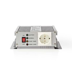 invertor tensiune cu unda sinusoidala modificata nedis 12v dc - 230v ac, 600w, 1x iesire schuko, functie de incarcare