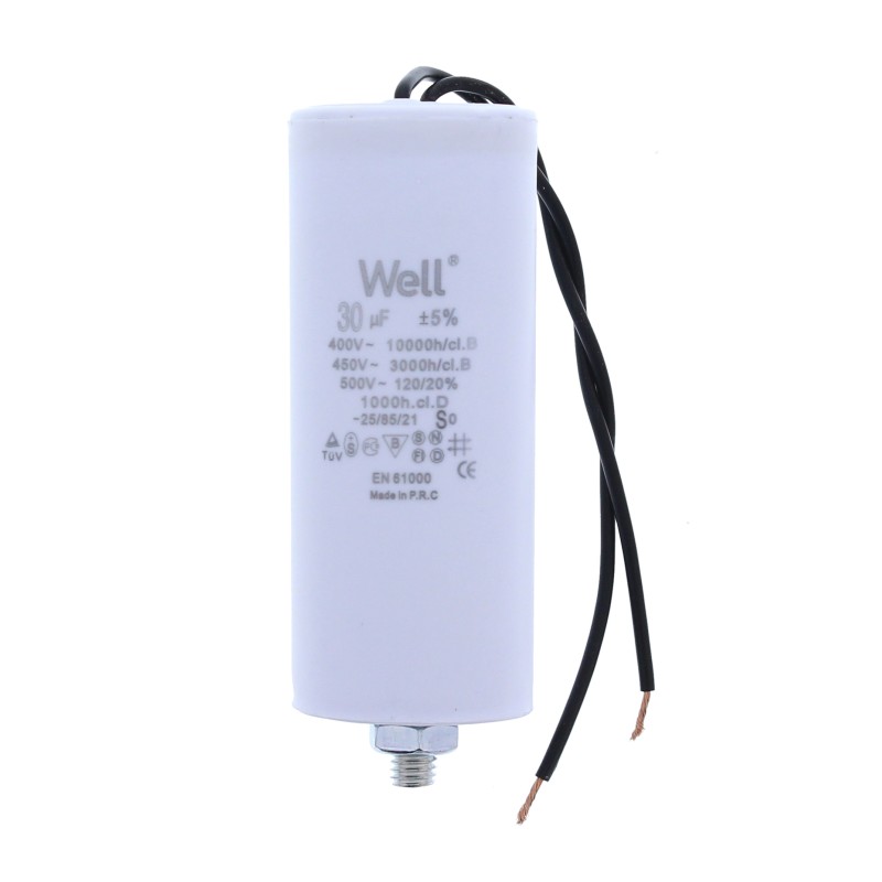 condensator pornire motor 400v 30uf cu fir, well
