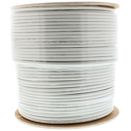 cablu coaxial rg6, 75r,fire otel cuprat,ecranat cu  folie al+al&mg 48x0.12,rola 305m, well