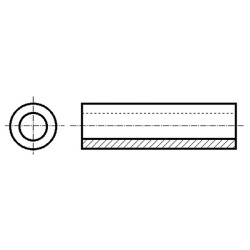 Manşon distanţier cilindric poliamidă L distanţier: 17mm