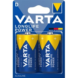 baterie alcalina r20 (d) 2 buc/blister longlife power varta