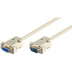 cablu serial rs232 d-sub 9p tata - d-sub 9p mama, 2m, goobay