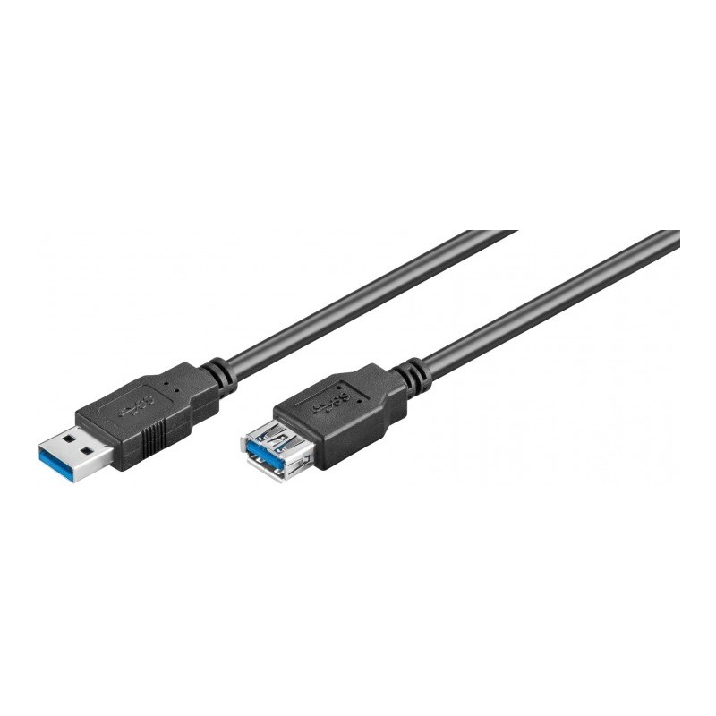 cablu extensie usb 3.0 a tata - usb 3.0 a mama, 1.8m, negru, goobay