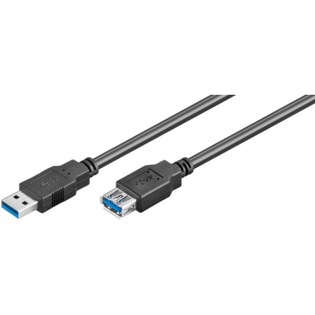 cablu extensie usb 3.0 a tata - usb 3.0 a mama, 1.8m, negru, goobay